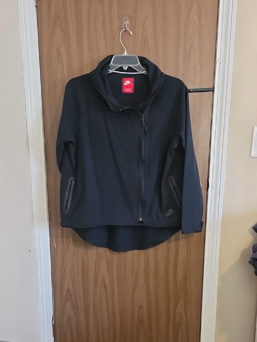 Nike Black Women's Asymmetrical Zip Bomber Jacket